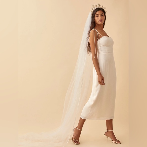 Reformation Savona dress in ivory - Picture 3 of 8